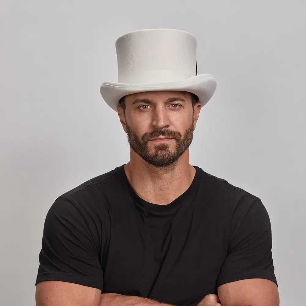 Majestic | Mens Wool Top Hat with Carriage Hat Band