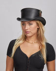Marlow LT | Womens Leather Top Hat with LT Hat Band