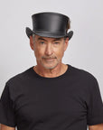Marlow LT | Mens Leather Top Hat with LT Hat Band