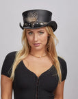 Marlow True Grit | Womens Leather Top Hat with True Grit Hat Band