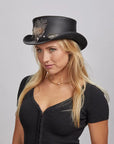 Marlow True Grit | Womens Leather Top Hat with True Grit Hat Band