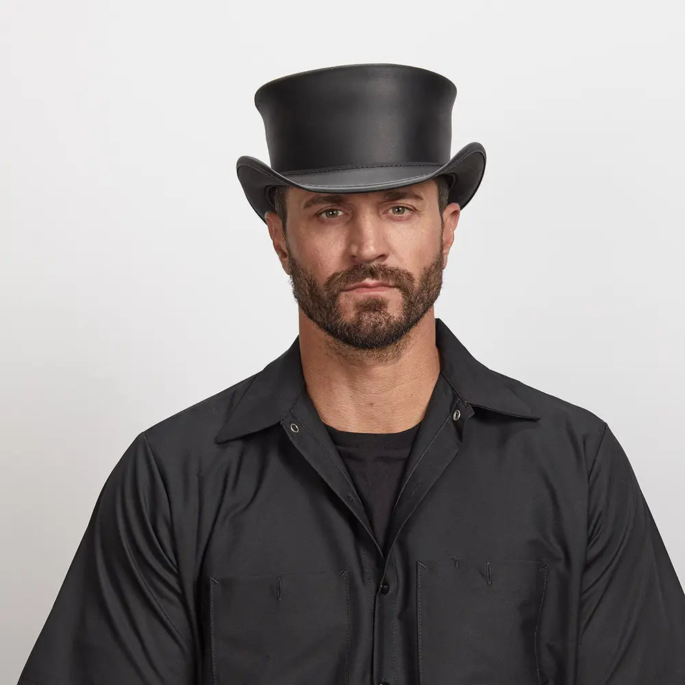 Marlow Mens Leather Top Hat American Hat Makers