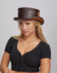 Marlow LT | Womens Leather Top Hat with LT Hat Band