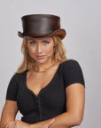 Marlow LT | Womens Leather Top Hat with LT Hat Band