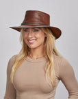 Midnight Rider | Womens Leather Outback Hat
