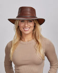 Midnight Rider | Womens Leather Outback Hat