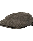 Mikey Brown Plaid Flat Cap Newsboy by American Hat Makers angled view