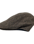 Mikey Brown Plaid Flat Cap Newsboy by American Hat Makers side view