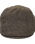 Mikey Brown Plaid Flat Cap Newsboy by American Hat Makers front view