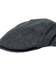 Mikey Charcoal Plaid Flat Cap Newsboy by American Hat Makers