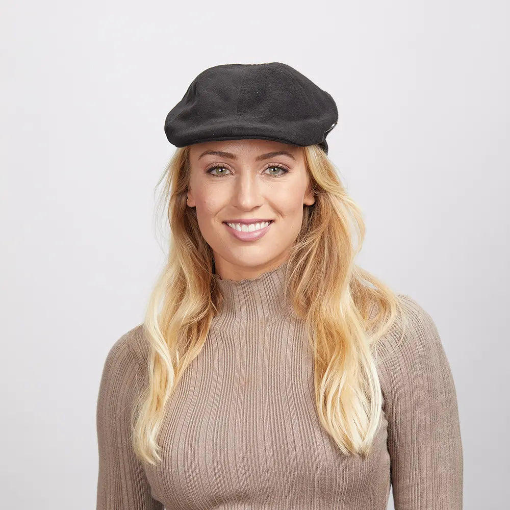 Newsboy Hat Formal Cap For Office Model C Womens Wool Flat Cap
