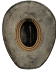 moonwalk mens grey straw cowboy inside view