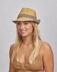 Naples | Womens Vented Braid Straw Fedora Hat