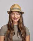 Naples | Womens Vented Braid Straw Fedora Hat