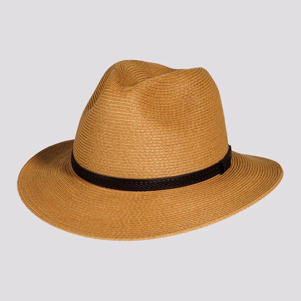 Safari Sun Cap Mens Nassau Mens Fine Toyo Paper Braid Downturn