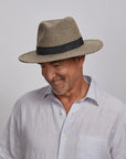 Nero | Mens Two-Tone Woven Straw Fedora Hat