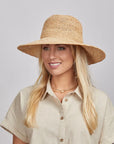Nova | Womens Wide Brim Crocheted Raffia Palm Sun Hat