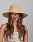Nova | Womens Wide Brim Crocheted Raffia Palm Sun Hat