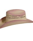 olivia womens pink straw cowboy hat side
