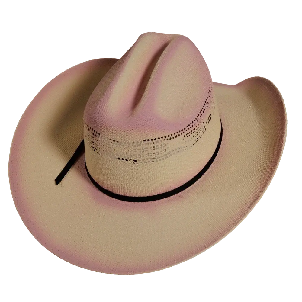 olivia womens pink straw cowboy hat rear