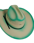 olivia womens turquoise straw cowboy hat rear
