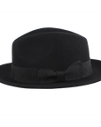 Pablo Black Felt Fedora Side View