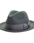 Pablo Womens Grey Felt Fedora Side View