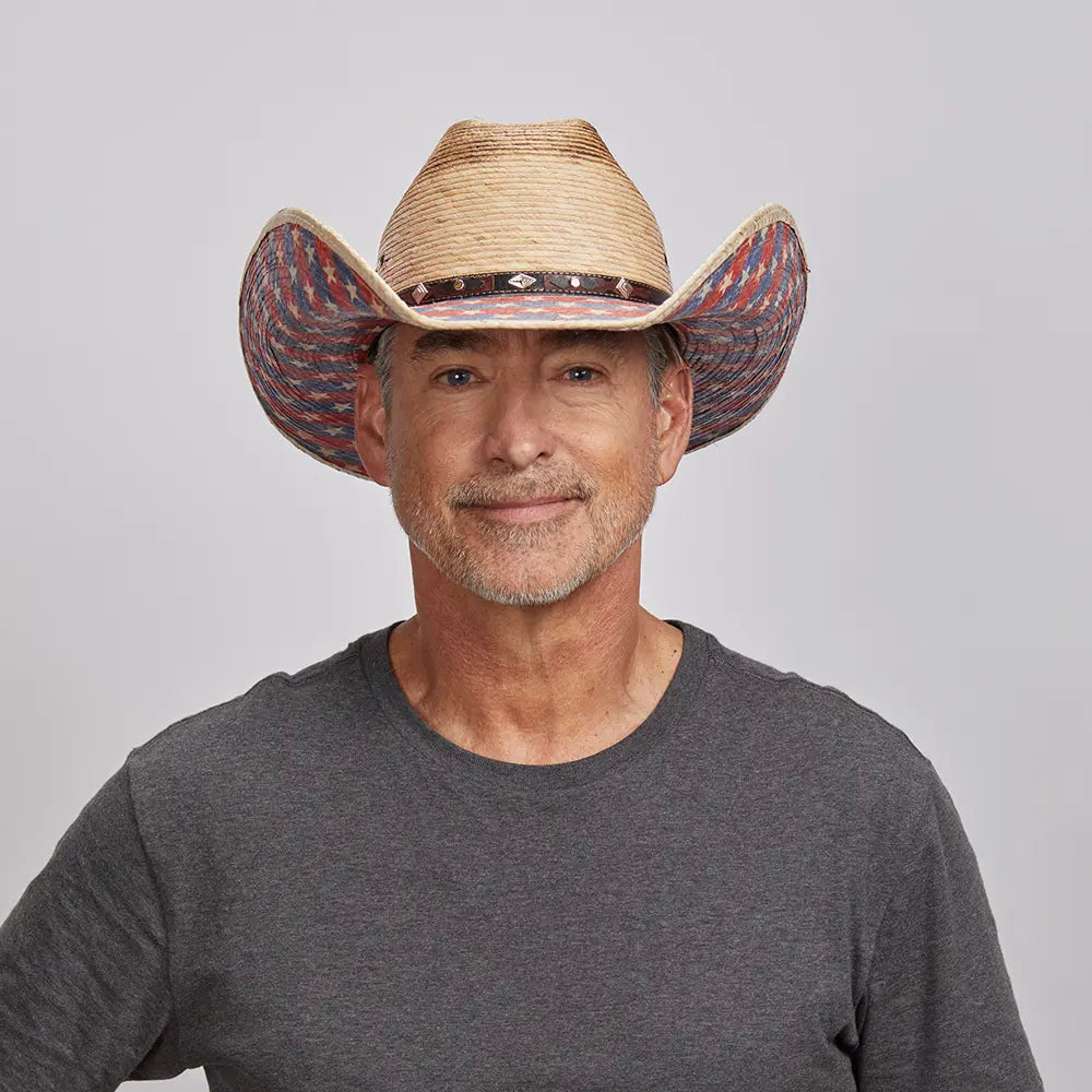 Middle-aged man wearing a Patriot Cowboy Hat