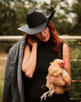 Pioneer | Womens Black Canvas Cotton Western Cowgirl Hat