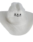 rain and dust hat cover by american hat makers on a white hat top view