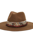 ramble brown fedora hat angled view