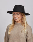 Rancher | Womens Wide Brim Felt Fedora Hat
