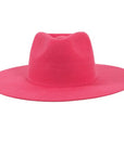 Rancher | Womens Pink Wide Brim Felt Fedora Hat