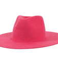 Rancher | Womens Pink Wide Brim Felt Fedora Hat