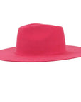 Rancher | Womens Pink Wide Brim Felt Fedora Hat