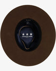Rancher | Womens Brown Wide Brim Felt Fedora Hat