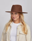 Rancher | Womens Wide Brim Felt Fedora Hat