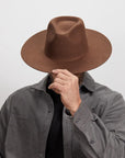 Rancher | Mens Wide Brim Felt Fedora Hat
