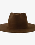 Rancher | Womens Brown Wide Brim Felt Fedora Hat