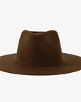 Rancher | Womens Brown Wide Brim Felt Fedora Hat