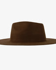 Rancher | Womens Brown Wide Brim Felt Fedora Hat