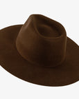 Rancher | Womens Brown Wide Brim Felt Fedora Hat