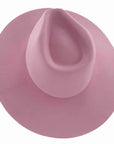 Rancher | Womens Cotton Candy Pink Wide Brim Felt Fedora Hat