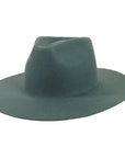 Rancher | Womens Green Wide Brim Felt Fedora Hat