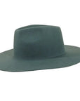Rancher | Womens Green Wide Brim Felt Fedora Hat