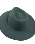 Rancher | Womens Green Wide Brim Felt Fedora Hat