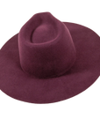Rancher | Womens Plum Wide Brim Felt Fedora Hat