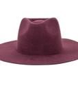 Rancher | Womens Plum Wide Brim Felt Fedora Hat