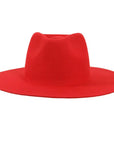 Rancher | Womens Red Wide Brim Felt Fedora Hat