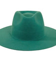 Rancher | Womens Teal Wide Brim Felt Fedora Hat